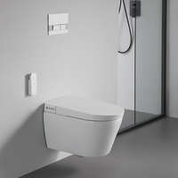 Salle de bain de luxe intégrée Closestool Céramique Wc mural Toilette intelligente Filigrane Wc électrique