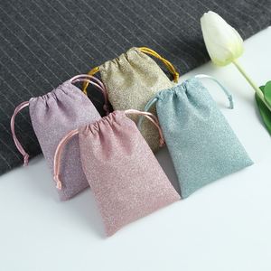 Bolsas de Regalo con Cordón de Tela Brillante Plateada y Dorada Personalizadas al por Mayor, Estuches para Joyería, Bolsas de Embalaje para Accesorios - Product Image 5