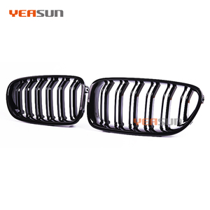 Reemplazo parte doble listón negro brillante F10 F11 F18 frente riñón rejilla para <span class=keywords><strong>BMW</strong></span> <span class=keywords><strong>5</strong></span> Series 2010, 2011, 2012, 2013 2014, 2015, <span class=keywords><strong>2016</strong></span>, 2017 - Product Image 2