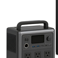 Station d'alimentation portable au lithium-ion 1000W avec kit de panneaux solaires MPPT