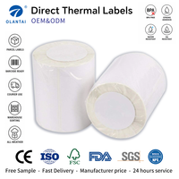 Rouleau d'étiquettes thermiques directes autocollantes vierges pour codes-barres, adresses d'expédition, logistique, entrepôt et vente au détail