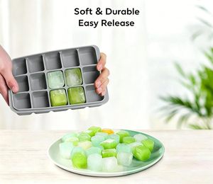 Moule à glaçons 18 compartiments avec couvercle amovible, empilable, gain de place, sans BPA, qualité alimentaire, prix usine, logo personnalisé - Product Image 2