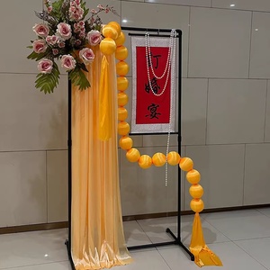 creativa per <span class=keywords><strong>eventi</strong></span> oggetti di scena in schiuma perlescente sfera ghirlanda per feste sfondo di seta catena con tessuto - Product Image 5