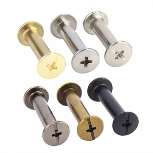 Messing Platte Kop Chicago Schroef Klinknagels Voor Leer/Riem/Portemonnee/Handtas 8Mm 10Mm - Product Image 2