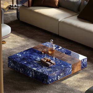 Yushi sodalite đá Granite màu xanh đá cẩm thạch tự nhiên Bolivia màu xanh Ốp tường gạch sang trọng trang trí nền tấm đánh bóng - Product Image 3