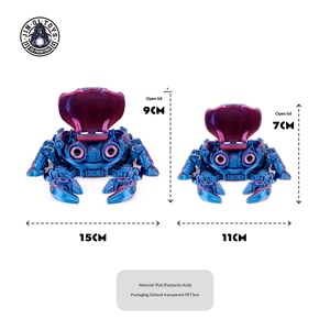 Cangrejo Impreso en 3D de PLA con Función de Almacenamiento, Juguete Promocional Coleccionable de Arte Moderno para Fiestas - Product Image 2