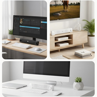 Barra de Sonido de Diseño Delgado, 10W de Potencia, Alimentación USB, Plástico y Metal, Tamaño Pequeño para Oficina, Escritorio, PC, Monitor, Altavoz