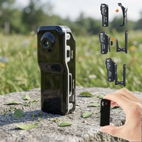 Videograbadora de Bolsillo Ligera con Clip Giratorio, Mini Cámara DV con Sensor CMOS y MicroSD para Grabación en Casco de Bicicleta