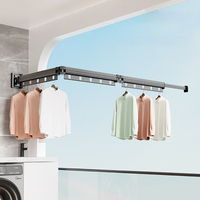 Offre Spéciale : Séchoir à Linge Pliant et Rétractable Mural – Gain de Place pour Balcon