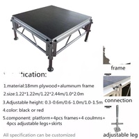 Scène modulaire portable et pliable en alliage d'aluminium, scène de performance réglable pour événements, présentoirs en treillis personnalisables