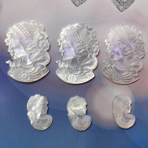 Dame victorienne — grande mère de perle, cameo <span class=keywords><strong>victorien</strong></span> pour la fabrication de bijoux - Product Image 3