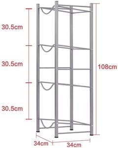 Silber Metall Eisen 4-Tier Heavy Duty Wasser Flasche Halter Lagerung <span class=keywords><strong>Rack</strong></span> für 5 Gallonen Wasser Spender - Product Image 4