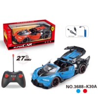 Voiture télécommandée 4DRC 1:12, modèle de simulation avec portes ouvrantes, 5 canaux, drift haute vitesse, véhicule sport électrique, jouet RC 27 MHz