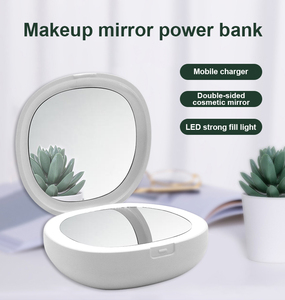 Espejo de Maquillaje LED Recargable 3 en 1 Portátil de 3000 mAh, Calentador de Manos Eléctrico, Mini Banco de Energía de Carga Rápida de Bolsillo para Invierno - Product Image 3