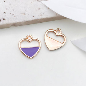 Violet goutte huile bricolage bijoux faits à la main accessoires alliage pendentif bijoux pendentif matériel métal bijoux raisin Smiley visage amour - Product Image 5