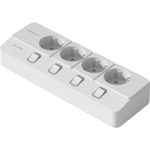 Small Portable Power <b>Socket</b> 4 Outlet 2m <b>Extension</b> Lead Surge Protector with Switch - Product Image 1