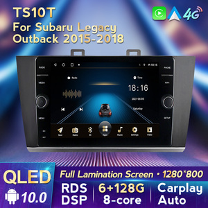 Lecteur dvd de voiture AM FM, autoradio pour Subaru Legacy <span class=keywords><strong>Outback</strong></span> 2015 2016 2017 <span class=keywords><strong>2018</strong></span> IPS QLED carplay, système stéréo vidéo de voiture - Product Image 3