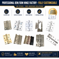Charnières de porte sur mesure en acier inoxydable 304 à roulement à billes, robustes, finition brossée pour portes intérieures en bois, maison et bureau