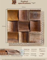 Panneaux muraux décoratifs 3D en bois de cèdre de luxe, style Art Déco géométrique glamour, pour revêtement mural artistique de salle d'exposition de style Hollywood Regency