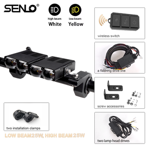 Phare auxiliaire Senlo pour <span class=keywords><strong>moto</strong></span>, voiture universelle, phare antibrouillard LED à 2 lentilles, lampe de conduite LED pour Yamaha ATV Audi <span class=keywords><strong>BMW</strong></span> Benz - Product Image 3