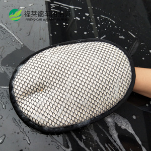 Gant de lavage auto 19x25cm, matériau sandwich, double face, pour le nettoyage des voitures - Product Image 1