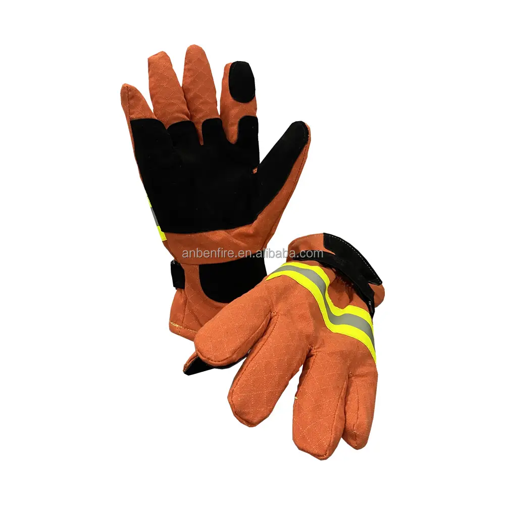 Hot Sale Hitze beständige Feuerwehr-Notfall-Rettungs handschuhe für den Brandschutz