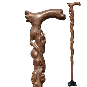 Bâton de marche en bois d'aile de poulet Zidiao 92 cm, tête de dragon, bois de séquoia massif, antidérapant, cadeau pour personnes âgées - Product Image 4