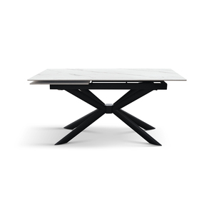 Priscilla Extendable Ceramic <b>Table</b> Statuary <b>White</b> Metal Base Internal Use - Product Image 2