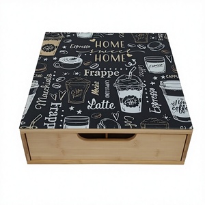 Porte-capsules à café en bambou et organiseur de capsules K-Cup, tiroir de rangement pour capsules <span class=keywords><strong>Nespresso</strong></span>, bureau, cuisine - Product Image 5