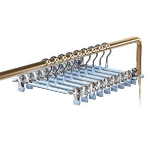 Percha para pantalones de acero inoxidable recubierta de plástico con fuerte fuerza de sujeción antideslizante para secar faldas, pantalones, organizador de ropa - Product Image 1