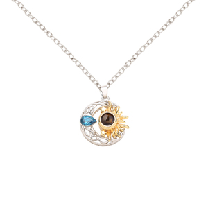 Joyería de Moda, Colgantes de Corazón con Zirconia, Personalizados con Foto Proyectada, 100 <span class=keywords><strong>Idiomas</strong></span>, <span class=keywords><strong>Te</strong></span> <span class=keywords><strong>Amo</strong></span>, <span class=keywords><strong>en</strong></span> Dos Colores, para Hombre - Product Image 3