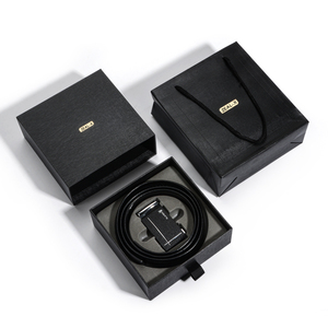 Caixa de Presente de Luxo para Cinto de Couro Personalizado com Logotipo, Caixa de Armazenamento Premium de Papelão para Cintos Masculinos, Embalagem Elegante com Gaveta - Product Image 1