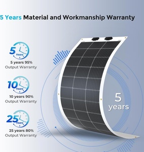 Panel Solar Monocristalino Flexible PERC de 50W 200W de Media Celda para Sistema de Energía Exterior de 12V 18V 24V 48V - Product Image 5