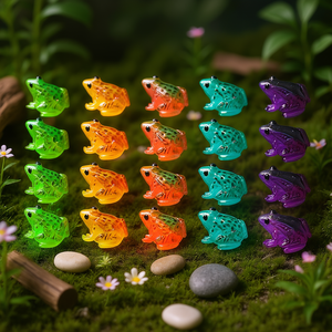D0100XUZ6V7 Resin Frog <b>Figurines</b> 20pcs Luminous Hand Painted Animal Shape For Home Fairy <b>Garden</b> Decorative Accents - Product Image 2