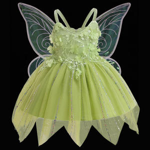 Robe de costume d'Halloween pour filles de 5 ans, motif floral, inspirée des contes de fées, des films et de <span class=keywords><strong>la</strong></span> télévision, Peter Peach Tinker Bell - Product Image 3