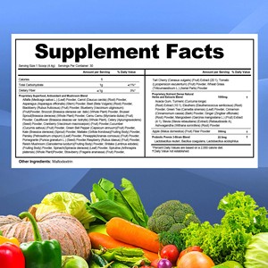 Polvo de Superverdes ODM OEM con Fibra Dietética que Proporciona Nutrientes que Refuerzan el Sistema Inmunitario y Ayudan a la Claridad Mental - Product Image 2
