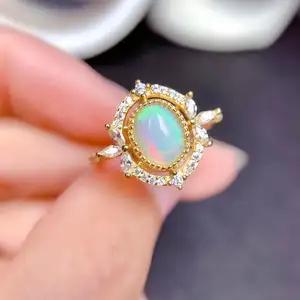 925 sterling silver inlaid natural oval opal vintage euramerican dating temperament women ring