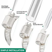 Kit d'assortiment de 72 colliers de serrage pour tuyaux, réglables de 1/4"-1-1/2"(6-38mm), 7 tailles
