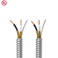Cable BX de Bajo Voltaje AC90 con Certificación CUL, 14/2 12/2 14/3, Cobre Trenzado con Aislamiento de PVC, Blindaje de Acero Sólido para Calefacción, Canadá