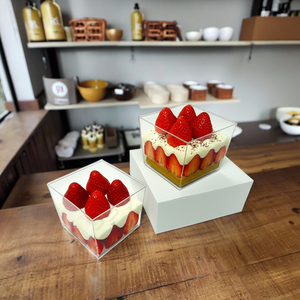 Oem nhựa <span class=keywords><strong>mini</strong></span> tráng miệng hình dạng bất thường độ tinh khiết cao minh bạch Kem Mousse bánh ly - Product Image 3