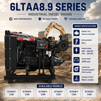 Moteur diesel 6 cylindres en ligne Cums Cum 6LTAA8.9 180-360HP, moteur industriel robuste pour rouleaux compresseurs et compresseurs d'air