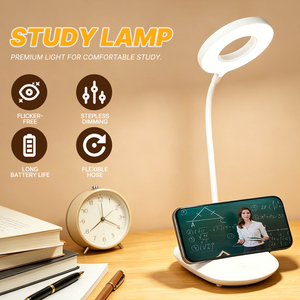 Lampe de bureau LED moderne personnalisable et rechargeable avec protection oculaire, lumière de lecture flexible à 360° et gradation progressive pour étudiant - Product Image 2