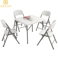Prix de gros table de mariage blanche table pliante carrée utilisation pour événement banquet salle à manger