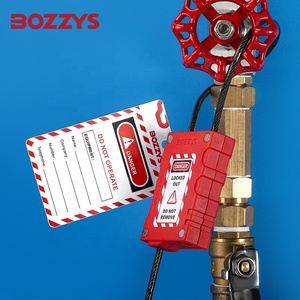 Lucchetto per cavo di sicurezza con blocco regolabile BOZZYS con cavo in acciaio inossidabile rivestito in plastica da 0.8m - Product Image 2