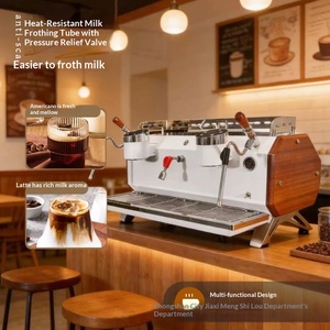 Commercial Double-Head Semi-Automatic Italian Coffee Machine with Rotating Four-Hole Nozzle Factory Direct Customizable - Product Image 2