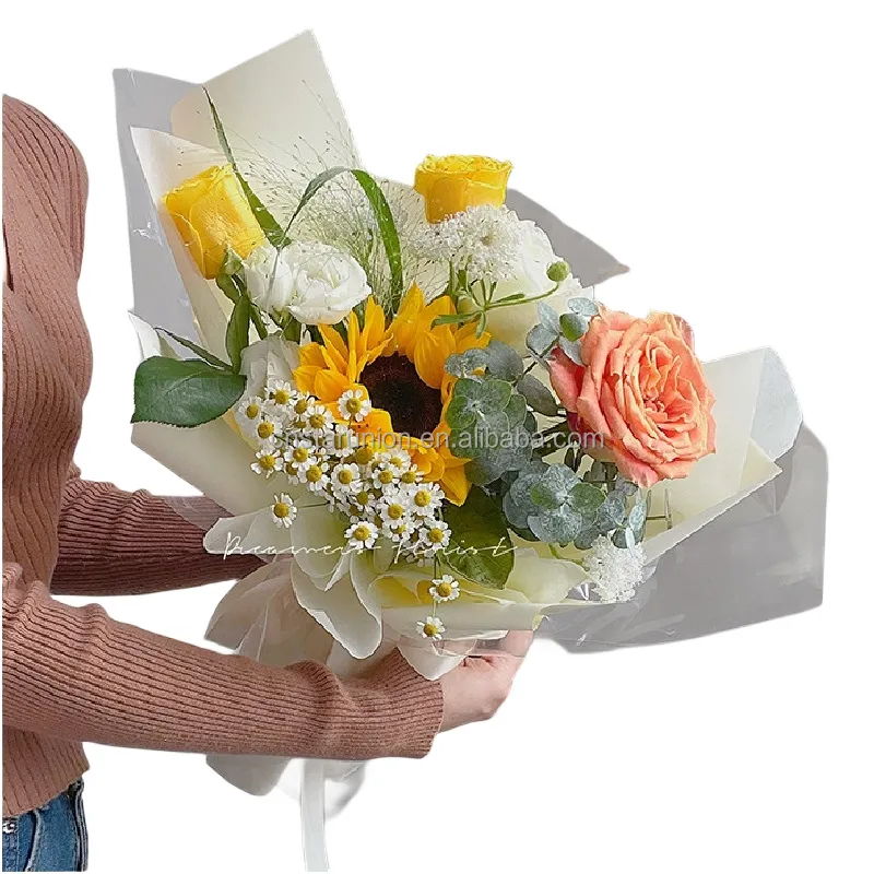 Kertas pembungkus mainan anak-anak warna polos bunga kertas hadiah kotak belanja kustom kertas kemasan Dekorasi Hari Ibu