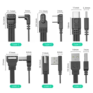 <span class=keywords><strong>C</strong></span>âble de données USB vers Type <span class=keywords><strong>C</strong></span>, répartiteur coudé haut/bas/gauche/droite, cordon plat, transfert de données USB 2.0, alimentation 2A, synchronisation, extension de ligne - Product Image 5