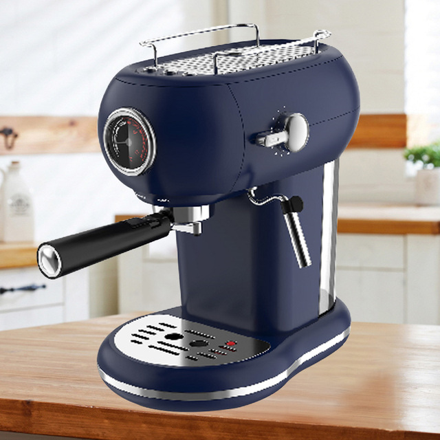 Original Factory Custom logo 15bar Home Cafe Machine With Steamer Italian Retro Espresso Coffee Maker 220v