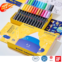 STA Direct Liquide Acrylique Marqueur Stylo Ensemble 24 Couleurs Vives Non-Toxique À Base D'eau Art Liquide Marqueur Stylo École Papeterie pour DIY