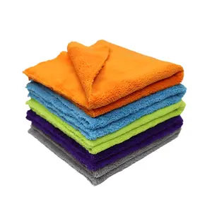 Premium Edgeless Microfiber Cloth coral fleece cleaning cloth 40*40 cm thickened Super absorbent